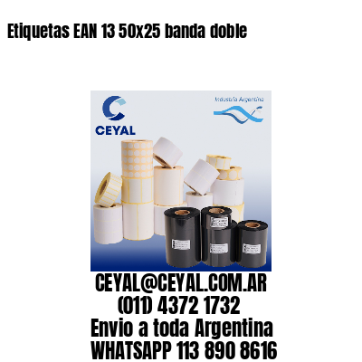 Etiquetas EAN 13 50×25 banda doble