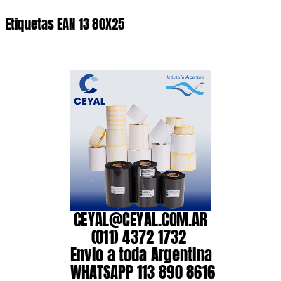 Etiquetas EAN 13 80X25