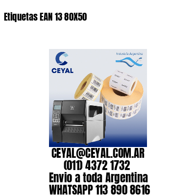 Etiquetas EAN 13 80X50