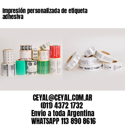Impresión personalizada de etiqueta adhesiva