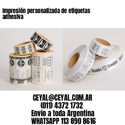 Impresión personalizada de etiquetas adhesiva