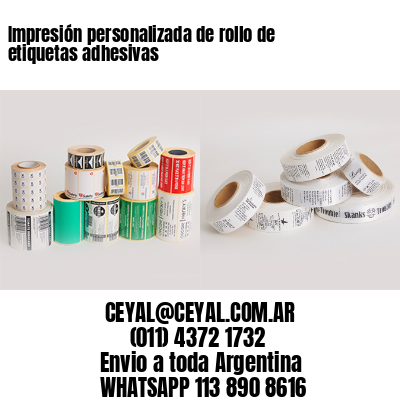 Impresión personalizada de rollo de etiquetas adhesivas