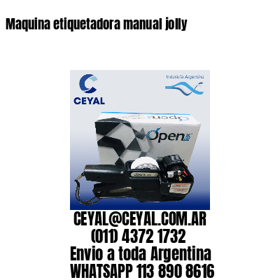 Maquina etiquetadora manual jolly
