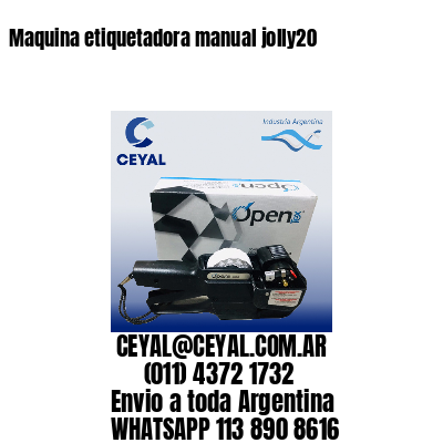 Maquina etiquetadora manual jolly20