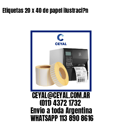 Etiquetas 20 x 40 de papel ilustraci?n