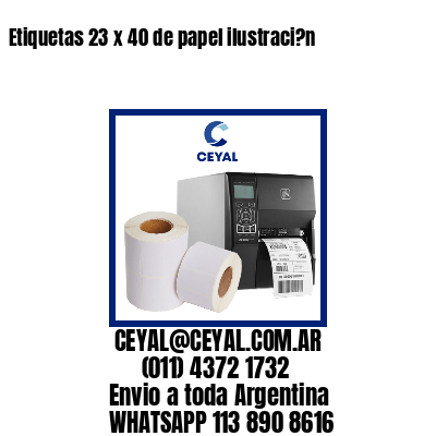 Etiquetas 23 x 40 de papel ilustraci?n