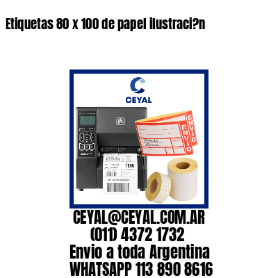 Etiquetas 80 x 100 de papel ilustraci?n