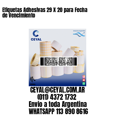 Etiquetas Adhesivas 29 X 20 para Fecha de Vencimiento