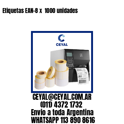 Etiquetas EAN-8 x  1000 unidades