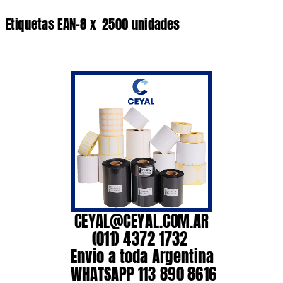 Etiquetas EAN-8 x  2500 unidades