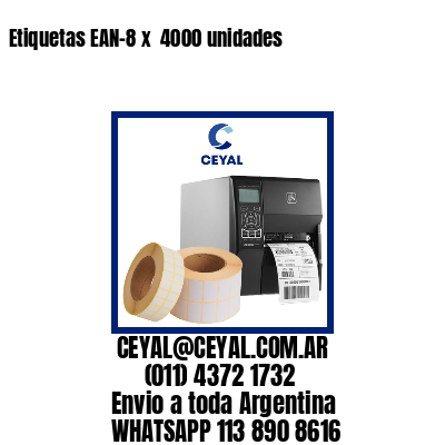 Etiquetas EAN-8 x  4000 unidades