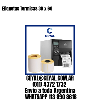 Etiquetas Termicas 30 x 60