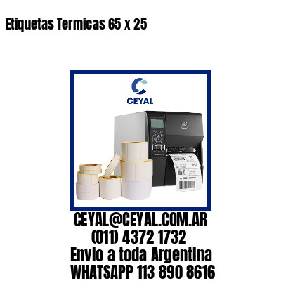 Etiquetas Termicas 65 x 25