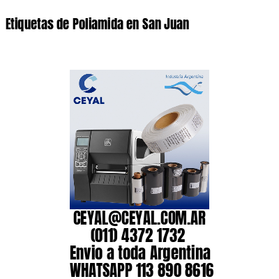 Etiquetas de Poliamida en San Juan