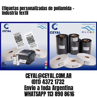 Etiquetas personalizadas de poliamida – Industria textil