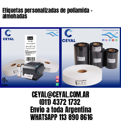 Etiquetas personalizadas de poliamida – almohadas