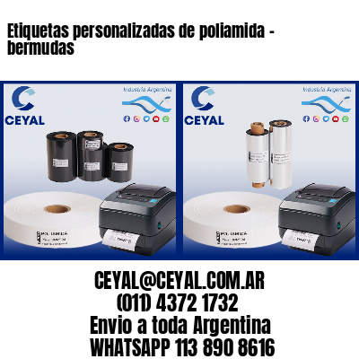 Etiquetas personalizadas de poliamida – bermudas