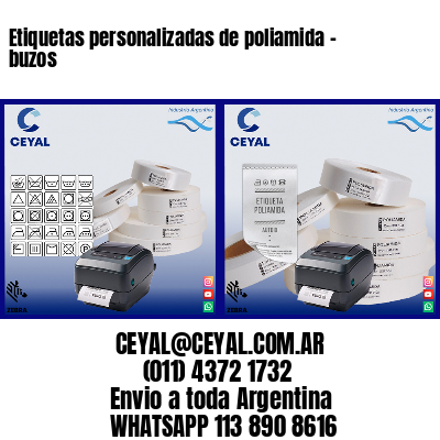 Etiquetas personalizadas de poliamida – buzos
