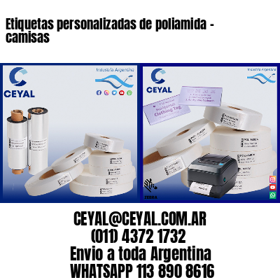 Etiquetas personalizadas de poliamida – camisas