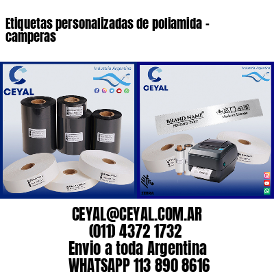 Etiquetas personalizadas de poliamida – camperas
