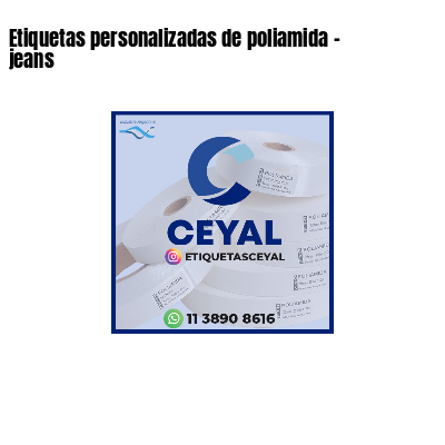 Etiquetas personalizadas de poliamida - jeans