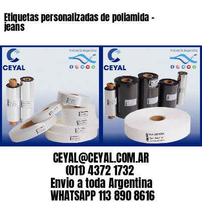 Etiquetas personalizadas de poliamida – jeans