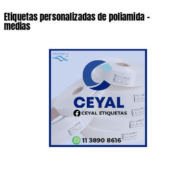 Etiquetas personalizadas de poliamida - medias