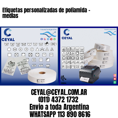 Etiquetas personalizadas de poliamida – medias