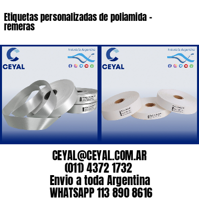 Etiquetas personalizadas de poliamida – remeras