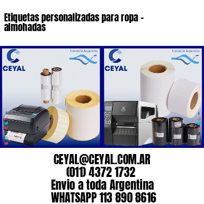 Etiquetas personalizadas para ropa – almohadas