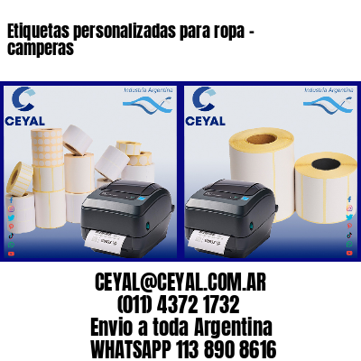 Etiquetas personalizadas para ropa – camperas