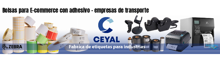 Bolsas para E-commerce con adhesivo - empresas de transporte