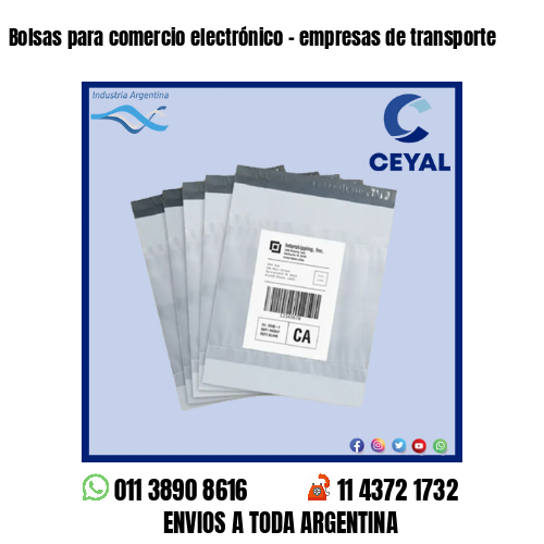 Bolsas para comercio electrónico – empresas de transporte