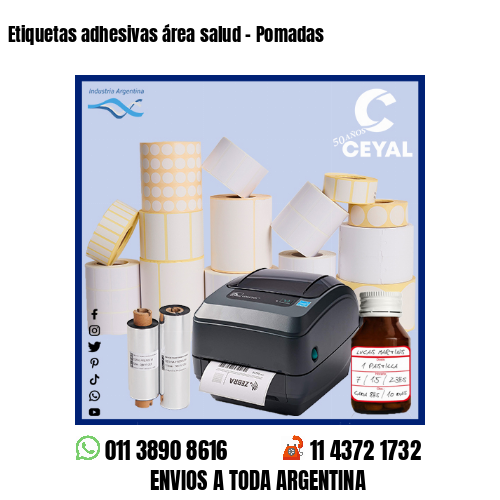 Etiquetas adhesivas área salud – Pomadas