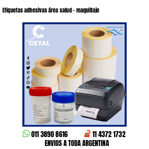 Etiquetas adhesivas área salud – maquillaje