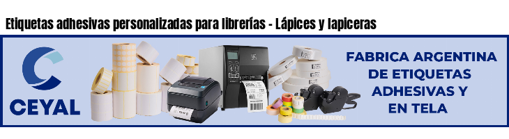 Etiquetas adhesivas personalizadas para librerías - Lápices y lapiceras