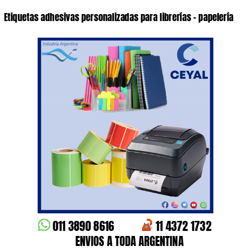 Etiquetas adhesivas personalizadas para librerías – papelería