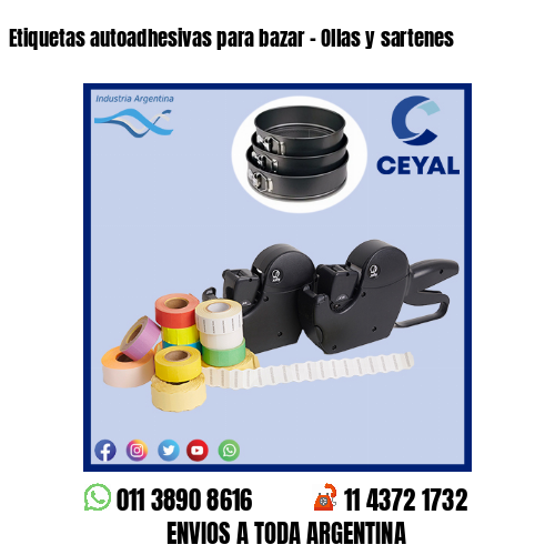 Etiquetas autoadhesivas para bazar – Ollas y sartenes