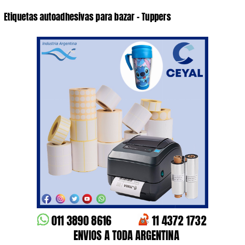 Etiquetas autoadhesivas para bazar – Tuppers