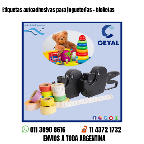 Etiquetas autoadhesivas para jugueterías – biciletas