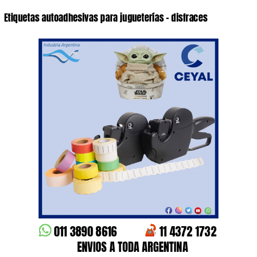 Etiquetas autoadhesivas para jugueterías – disfraces