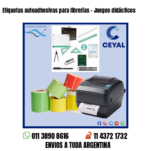 Etiquetas autoadhesivas para librerías – Juegos didácticos