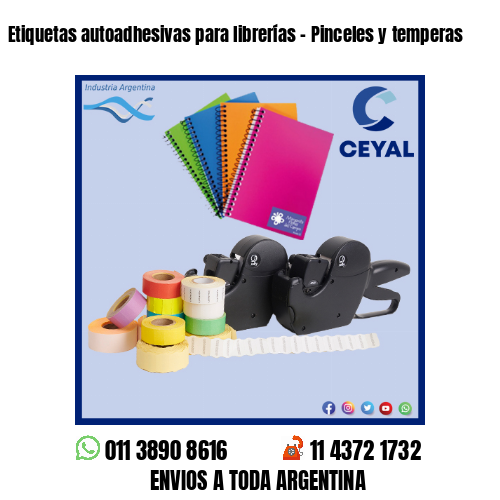Etiquetas autoadhesivas para librerías – Pinceles y temperas