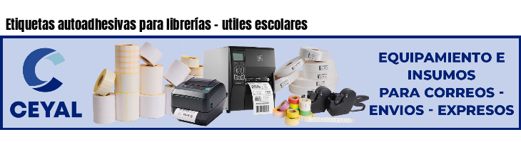 Etiquetas autoadhesivas para librerías - utiles escolares