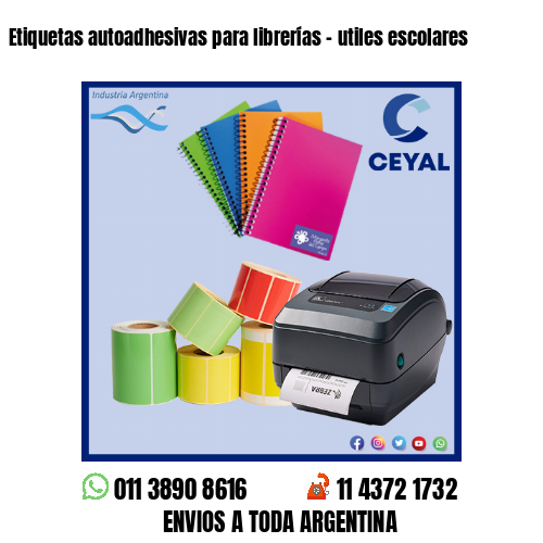 Etiquetas autoadhesivas para librerías – utiles escolares