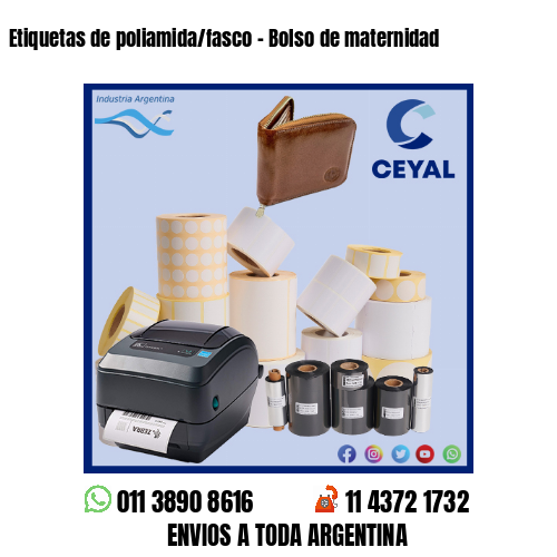 Etiquetas de poliamida/fasco – Bolso de maternidad