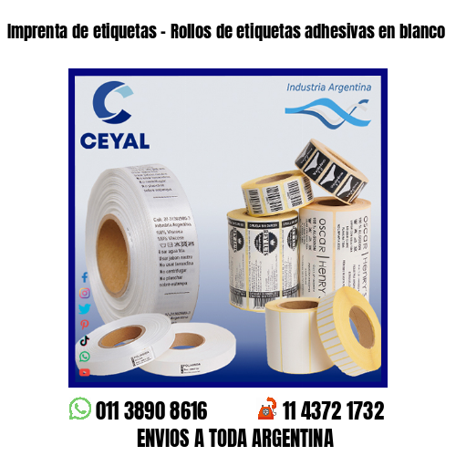 Imprenta de etiquetas – Rollos de etiquetas adhesivas en blanco
