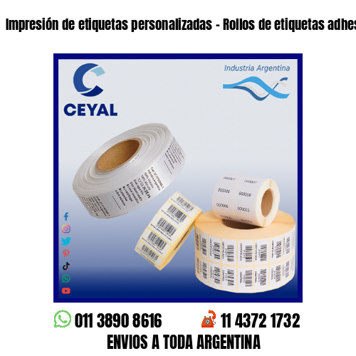 Impresión de etiquetas personalizadas – Rollos de etiquetas adhesivas en blanco