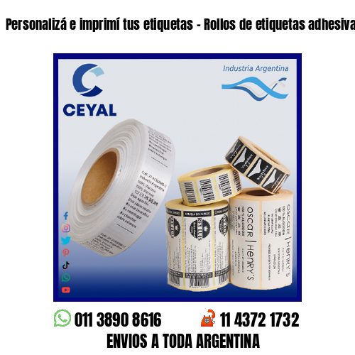Personalizá e imprimí tus etiquetas – Rollos de etiquetas adhesivas en blanco