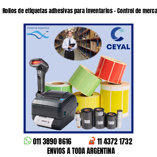 Rollos de etiquetas adhesivas para inventarios – Control de mercadería